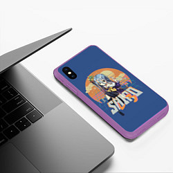 Чехол iPhone XS Max матовый Shiro princess, цвет: 3D-фиолетовый — фото 2