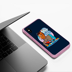 Чехол iPhone XS Max матовый Pony x Bojack, цвет: 3D-розовый — фото 2