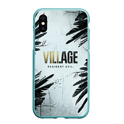 Чехол iPhone XS Max матовый Resident Evil Village Crow, цвет: 3D-мятный