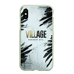 Чехол iPhone XS Max матовый Resident Evil Village Crow, цвет: 3D-салатовый