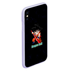Чехол iPhone XS Max матовый Dragon Ball, цвет: 3D-светло-сиреневый — фото 2