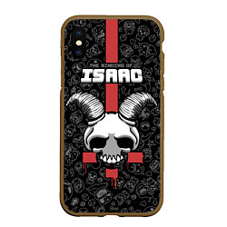 Чехол iPhone XS Max матовый The Binding of Isaac, цвет: 3D-коричневый