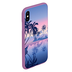 Чехол iPhone XS Max матовый Тихая заводь, цвет: 3D-фиолетовый — фото 2