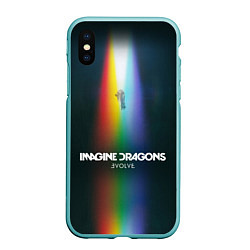 Чехол iPhone XS Max матовый Imagine Dragons: Evolve, цвет: 3D-мятный