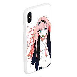 Чехол iPhone XS Max матовый Zero Two, Darling in the Franx, цвет: 3D-белый — фото 2