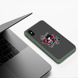 Чехол iPhone XS Max матовый Heart Lady Dimitrescu, цвет: 3D-темно-зеленый — фото 2
