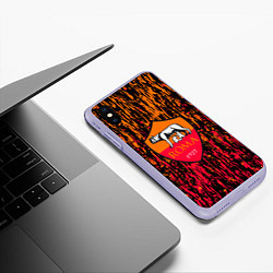 Чехол iPhone XS Max матовый Roma, цвет: 3D-светло-сиреневый — фото 2