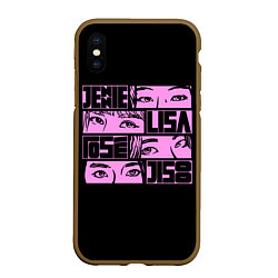 Чехол iPhone XS Max матовый Black pink eyes, цвет: 3D-коричневый