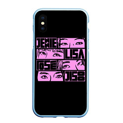 Чехол iPhone XS Max матовый Black pink eyes