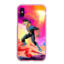 Чехол iPhone XS Max матовый Марк Грэйсон Неуязвимый, цвет: 3D-розовый