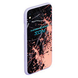 Чехол iPhone XS Max матовый MGR - Nanomachines Son, цвет: 3D-светло-сиреневый — фото 2