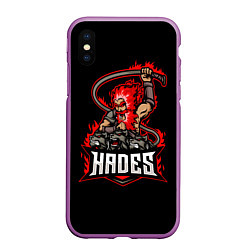 Чехол iPhone XS Max матовый Hades, цвет: 3D-фиолетовый