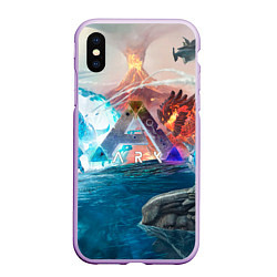 Чехол iPhone XS Max матовый Ark battelfield, цвет: 3D-сиреневый