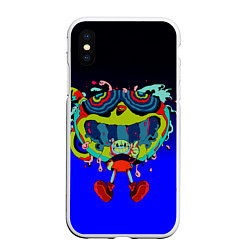 Чехол iPhone XS Max матовый ACID CUPHEAD, цвет: 3D-белый