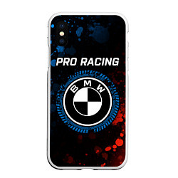 Чехол iPhone XS Max матовый БМВ - Racing, цвет: 3D-белый
