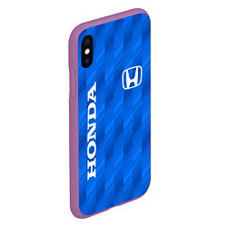 Чехол iPhone XS Max матовый HONDA BLUE ХОНДА СИНИЙ, цвет: 3D-фиолетовый — фото 2