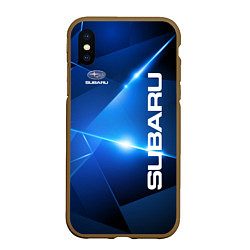 Чехол iPhone XS Max матовый Subaru, цвет: 3D-коричневый