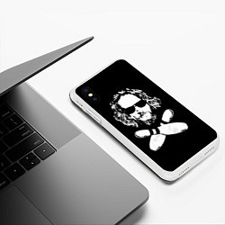 Чехол iPhone XS Max матовый Большой Лебовски Чувак, цвет: 3D-белый — фото 2