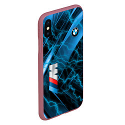 Чехол iPhone XS Max матовый BMW, цвет: 3D-малиновый — фото 2