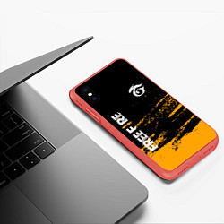 Чехол iPhone XS Max матовый Free Fire ? Фри Фаер, цвет: 3D-красный — фото 2