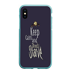 Чехол iPhone XS Max матовый Keep clam and dont starve