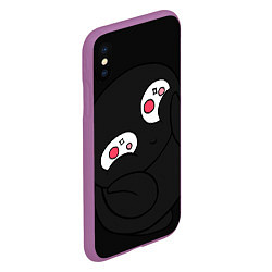 Чехол iPhone XS Max матовый Тень в восторге, цвет: 3D-фиолетовый — фото 2