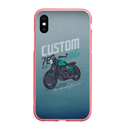 Чехол iPhone XS Max матовый Custom Bike, цвет: 3D-баблгам