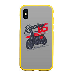 Чехол iPhone XS Max матовый Racing 85, цвет: 3D-желтый