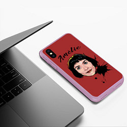 Чехол iPhone XS Max матовый Amelie art, цвет: 3D-сиреневый — фото 2