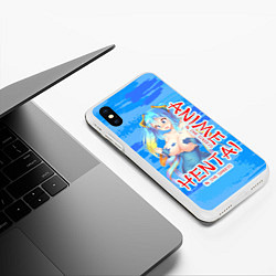 Чехол iPhone XS Max матовый Anime vs Hentai, цвет: 3D-белый — фото 2