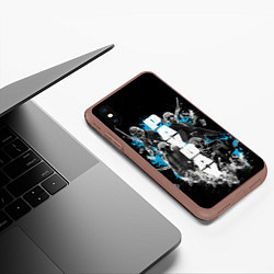Чехол iPhone XS Max матовый Pay Day Brothers, цвет: 3D-коричневый — фото 2