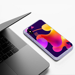 Чехол iPhone XS Max матовый Rainbow T-Shirt, цвет: 3D-светло-сиреневый — фото 2