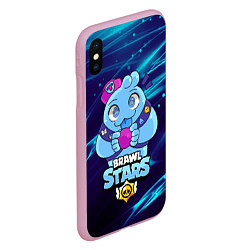 Чехол iPhone XS Max матовый SQUEAK BRAWL STARS СКВИК, цвет: 3D-розовый — фото 2