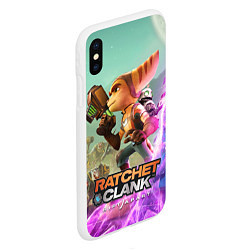 Чехол iPhone XS Max матовый Ratchet & Clank: Rift Apart, цвет: 3D-белый — фото 2