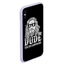 Чехол iPhone XS Max матовый Dude the Big Lebowski, цвет: 3D-светло-сиреневый — фото 2