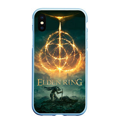 Чехол iPhone XS Max матовый Elden Ring key art, цвет: 3D-голубой