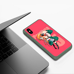 Чехол iPhone XS Max матовый Футаба, цвет: 3D-темно-зеленый — фото 2