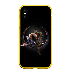 Чехол iPhone XS Max матовый Anarki, цвет: 3D-желтый