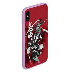 Чехол iPhone XS Max матовый Dororo ronin, цвет: 3D-сиреневый — фото 2