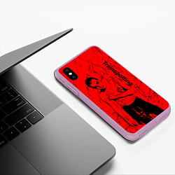 Чехол iPhone XS Max матовый На игле, цвет: 3D-сиреневый — фото 2