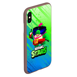 Чехол iPhone XS Max матовый Базз Buzz Brawl Stars, цвет: 3D-коричневый — фото 2