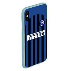 Чехол iPhone XS Max матовый INTER MILAN, цвет: 3D-мятный — фото 2