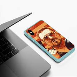 Чехол iPhone XS Max матовый Walter Sobchak, цвет: 3D-мятный — фото 2