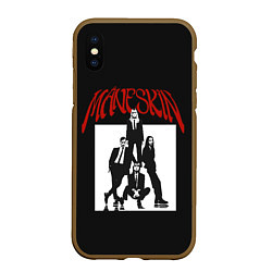 Чехол iPhone XS Max матовый Maneskin Rock Band, цвет: 3D-коричневый