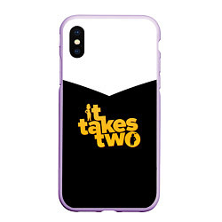 Чехол iPhone XS Max матовый It takes two Logo Z, цвет: 3D-сиреневый