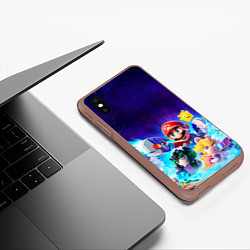 Чехол iPhone XS Max матовый Mario Rabbids, цвет: 3D-коричневый — фото 2