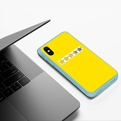 Чехол iPhone XS Max матовый Криминал, цвет: 3D-мятный — фото 2