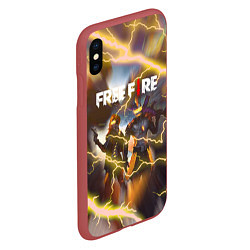 Чехол iPhone XS Max матовый FREEFIRE ФРИФАЕР Z, цвет: 3D-красный — фото 2