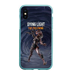 Чехол iPhone XS Max матовый Dying light мутант, цвет: 3D-мятный