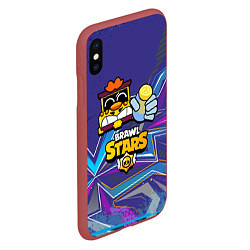 Чехол iPhone XS Max матовый Грифф Griff Brawl Stars, цвет: 3D-красный — фото 2